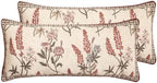 ISAENNE Designer Linen Throw Pillow Cover,Set of 2,28"x12"-Helena A by Isaennehomedecoration