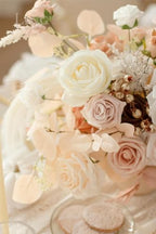 Ling's moment Fake Flowers Box, White & Beige Grand Combo - Image 6