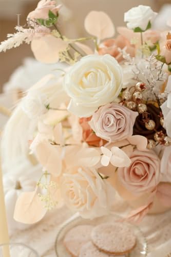 Ling's moment Fake Flowers Box, White & Beige Grand Combo - Image 6