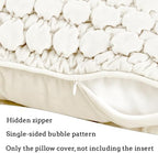 Velvet Throw Pillow Covers 18x18 Set of 2 Cream Cushion Case - Image 5