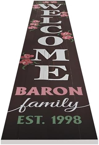 Personalized Welcome Sign for Front Door, Custom Welcome Sign for Porch Outdoor Welcome Home Decorations, 48"x8" PVC Sign (Design 24) - Image 4