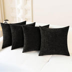 CaliTime Decorative Couch Throw Pillow Covers 18 X 18 Inches Black by CaliTime