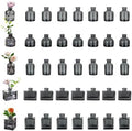 Glasseam Mini Bud Vase in Bulk 40: Colored Small Glass Vase for Centerpiece by Glasseam