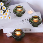 VOHO 12pcs Green Candlestick Holders for Spring and Christmas Decorations - Image 3