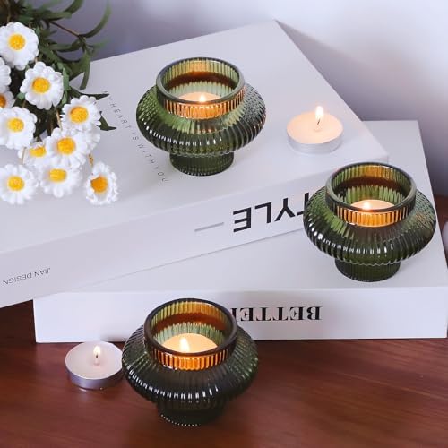 VOHO 12pcs Green Candlestick Holders for Spring and Christmas Decorations - Image 3