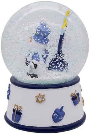 Kurt Adler 100MM Musical Wind-Up Hanukkah Snowman Water Globe - Image 4