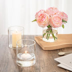 12pcs Glass Cylinder Vases for Centerpieces - 4 Inch Small Flower Vase for Wedding Decorations, Clear Glass Flower Vases Floating Candle Holder for Table Centerpiece Wedding Home Décor - Image 4