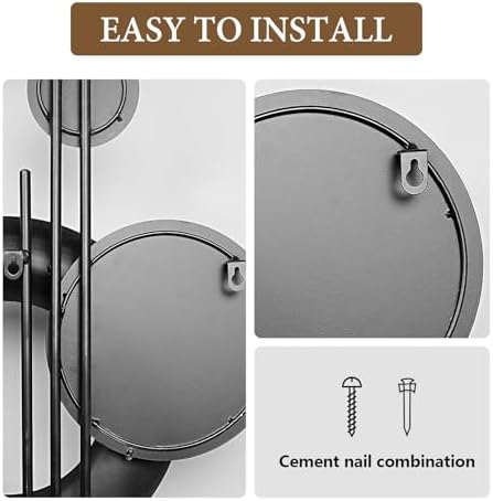 HEBOIX Large Metal Wall Decor Modern Metal Wall Art 3D Wall Sculptures Handmade Wall Hanging Wall Decoration for Living Room/Dinning Room/Bedroom/Entryway/Kitchen/Office (21''Lx46''W) - Image 5