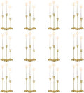 36 Pack Brass Gold Metal Taper Candle Holders Set,Vintage Metal Candlestick by VZZNN