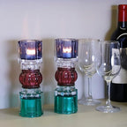 VOHO Tall Candle Holder Set of 2, Reversible Candle Holder Shades of Blue - Image 5