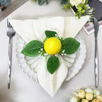 Lemon Napkin Rings Set of 12 Spring Farmhouse Napkin Rings Bulk for Dinning Table Decoration, Rustic Lemon Leaf Napkin Ring Holders for Party Gathering Banquet Wedding Birthday - Image 5