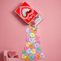 Ctosree 49 Pcs Valentine's Day Wall Stickers 3D Sweetheart Box with Conversation Heart Stickers Valentine's Day Bulletin Board Decoration Love Wall Decals for Classroom Home Wedding Romantic Decor by Ctosree