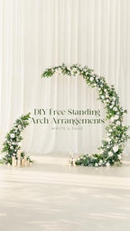 Ling's moment Artificial Wedding Flowers Combo, White & Sage, Grand - Image 5