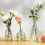 Sage Green Glass Bud Vases Set of 10, Wedding Table Centerpiece - Image 3