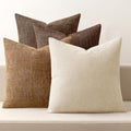 MIULEE Pack of 4 Fall Decorative Throw Pillow Covers Chocolate Brown 20x20 Inch Chenille Textured Throw Pillows Boho Farmhouse Rustic Cushion Covers Vintage Home Decor for Couch Sofa Bed Living Room by MIULEE