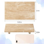 Natural Travertine Tray Pedestal Stand, Stone Riser for Bathroom & Kitchen - Image 2