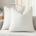 decorUhome Cream White Throw Pillow Covers 26x26 Set of 2 by decorUhome