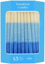 Dripless Deluxe Tapered Pastel, Blue and White Decorations, Hanukkah Menorah Candles for All 8 Nights of Chanukah (24-Pack) - Image 4