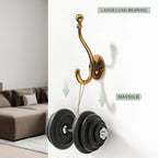 TUNNY Towel Hooks Bathroom - 5 Pack Antique Brass Coat Hook Robe Hooks Decorative Wall Hooks for Bathroom Bedroom Kitchen Towel Robe Clothes Cabinet Closet Bathroom Hardware - Image 4