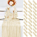30 Pack Ivory Table Runner 10Ft Cheesecloth Table Runner Boho Gauze Table Runners Romantic Long Sheer Fabric Cream Table Runners for Wedding Party Bridal Shower by YMHPRIDE