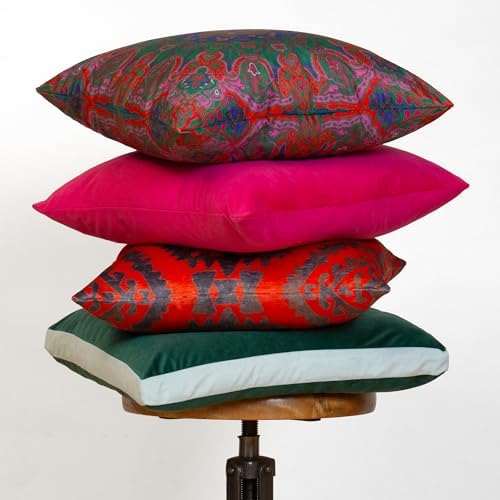 Boho Decorative Throw Pillow Covers, Set of 4, 18x18 Inch Modern Paisley Accent Pillow Covers 4-Pack - Image 4