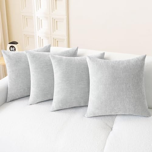 CaliTime Decorative Throw Pillow Covers 18 X 18 Inches Moonbeam Gray by CaliTime