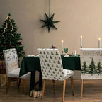 Christmas Chair Covers Set of 6, Xmas Tree Dining Chair Covers for Party Kitchen Removable Seat Cover for Chairs Christmas Decorations Indoor - Image 2