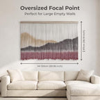AKSWSHO Large Dip-Dye Macrame Wall Hanging Tapestry 59"x38" - Image 5