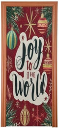 Pfrewn Christmas Decorations Door Cover Holly Ball Ornament Joy to The World Front Door Backdrop Banner Winter Holiday Garage Door Sign for Home Indoor Outdoor Party Supplies 36x98 in by Pfrewn