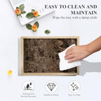 YMXYJM Real Natural Marble Tray for Bathroom, Genuine Marble Stone Vanity Tray, Luxury Storage Trays for Kitchen, Vanity, Home Decor, Dresser, Non-Resin/Non-Ceramic, 12"x 8"x 1.2", Beige & Brown - Image 7