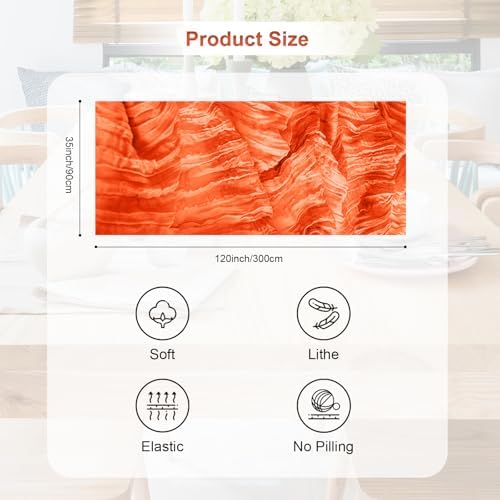 10 Pack Orange Cheesecloth Table Runner 35x120 Inch 10Ft Rustic Gauze Cheese Cloth Table Runner Sheer Cheesecloth Table Runners for Wedding Party Bridal Shower Decoration - Image 4