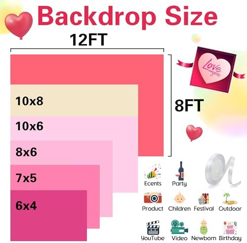 Valentine's Day Red Rose Flower Wall Backdrops 20x10 FT Wedding Bridal Shower Party Decorations Girls Birthday Backdrop Cake Table Tea Party Photoshoot Decorations Photo Studio Props - Image 7