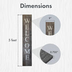 BARNWOODUSA Wooden Welcome Sign for Front Door, 5-Foot, Weathered Grey - Image 5