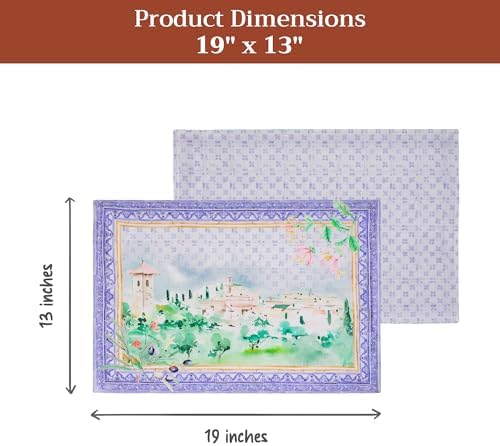 Maison d' Hermine Placemats Set of 4 Reusable 100% Combed Cotton (13"x19") - Image 5