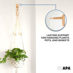 Ilyapa 2 Pack Wood Hanging Plant Hooks for Wall - 9 in. Hook Plant Hanger Indoor Brackets for Baskets & Macrame, Wall Planters Indoor Plants Holder - Image 5