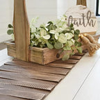 Wooden Table Runner,Natural Durable Wood Table Runner,50 x 12 Inches,Coffee Table Runner with Thick Felt Backing,Table Decorations for Dining Room,Farmhouse Decor,Wedding Decor,Brown by MFXIP