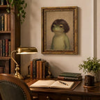 Gold Framed Funny Frog Portrait Wall Art, Quirky Canvas Print, 16x12 - Image 6