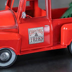 Zaer Ltd. Metal 18.5" Long Multi-Seasonal Christmas and Harvest Pickup Truck with Metal Tree, Pumpkins, and Matching Side-Magnet Sets (Glossy Red) - Image 7