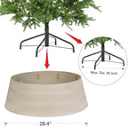HarcoHome Christmas Tree Collar, 28.4" D Round Base Cover, Mixed Natural Grain Fiber Plastic Ring, Tree Skirt for Christmas Decorations (Wheat) - Image 5