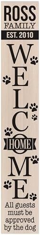 Personalized Welcome Sign for Front Door, Custom Welcome Sign for Porch Outdoor Welcome Home Decorations, 48"x8" PVC Sign (Design 22) - Image 2