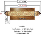 Luxury Velvet Gold Table Runner 150 Inches Long with Vintage Damask Jacquard Design for Dining Room,Living Room,Home Decor,Elegant Beaded Tapestry,Lining (Gold, 13×150 inch) - Image 3