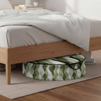 Sage Green Ripple Round Storage Bag 30 Inch, Abstract Gradient Watercolor Modern Clothes Storage Container with Handles Heavy Duty Organizer for Comforter, Bedding & Holiday Wreaths - Image 6