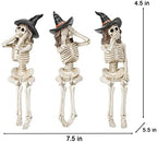 Newman House Studio Halloween-Décorations No-Evil-Skeleton-Figurines - Image 6