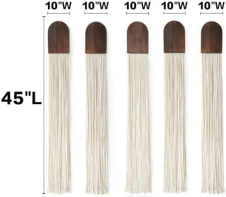 5pcs Macrame Wall Hanging Boho Fiber Art Wall Decor for Bedroom 5"W*45"L - Image 5