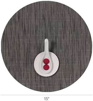 Chilewich Bamboo Placemats Set of 4, Round Woven Placemats - Image 2