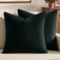 MIULEE Velvet Throw Pillow Covers 22x22 Inch Pack of 2 Army Green by MIULEE