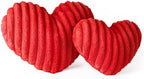 AELS Heart Shaped Pillow, Set of 2, Heart Decorative Throw Pillows, Faux Fur Love Pillows, Cute Valentines Day Decorations, Wedding Decor, Living Room Bedroom Nursery Decor, Red, L & M - Image 2
