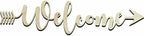 Welcome Wood Sign Home Décor Wall Art Unfinished ~ 18" x 6" by Gems+on+Display