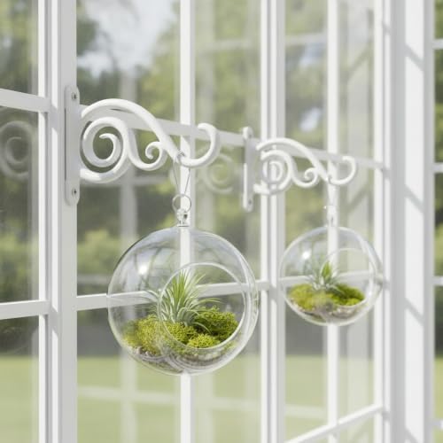 2 Pcs Hanging Plant Brackets 11.25'', Heavy Duty White Cast Iron Wall Hooks - Image 5
