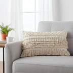 · REDEARTH · Boho Textured Handwoven Throw Pillow Cases - Contructed Frill - Image 3